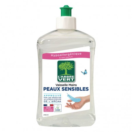 ARBRE VERT Liquide vaisselle et mains écologique Peaux Sensibles 500ml