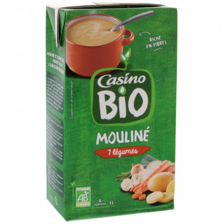 CASINO BIO Mouliné de legumes variés Bio 1L